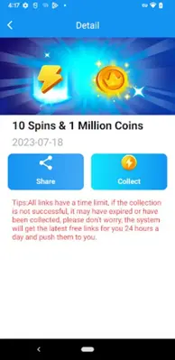 Daily Spins - Spin Link android App screenshot 0